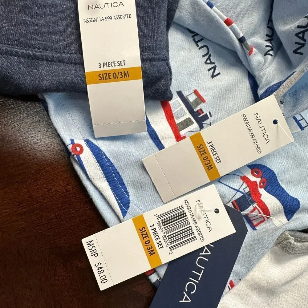 NWT Nautica 3 piece set - 0-3M